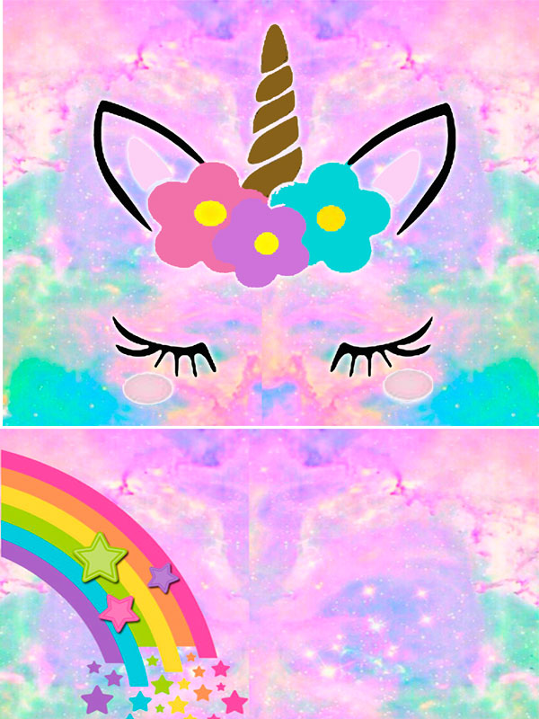 Motivo 03 Unicornio para Morrales, Loncheras y Cartucheras Oba Design - Corporación OBA, c.a.