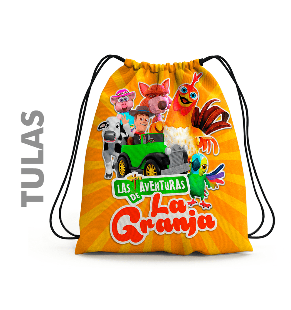 Tula estampada con motivos personalizados de la marca morralids.com venezuela